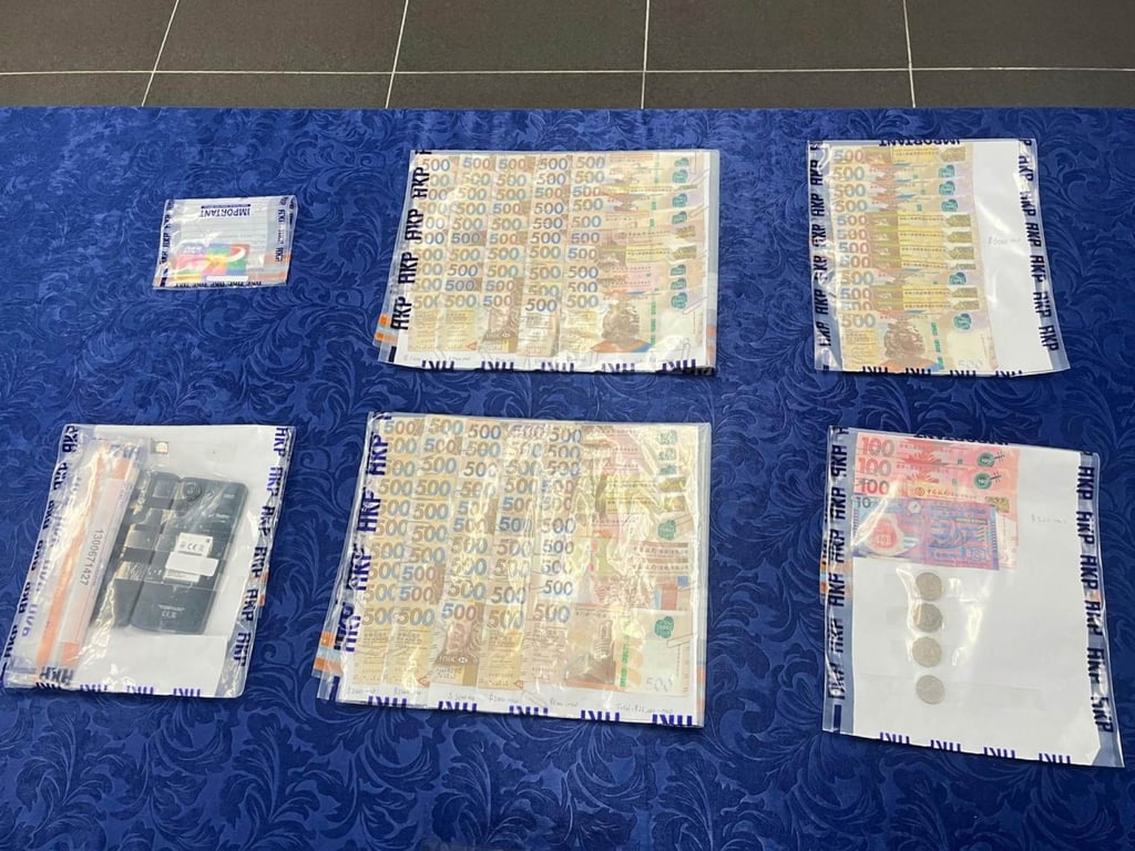 Police display some of the evidence from the arrest on Sunday. Photo: Handout Police display some of the evidence from the arrest on Sunday. Photo: Handout