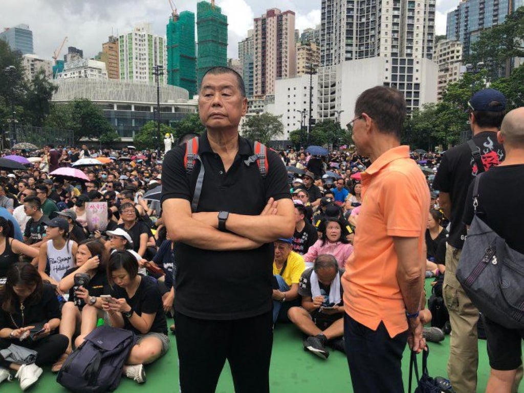 The court has said the intention of Jimmy Lai and the other six former lawmakers to defy a police ban was evident. Photo: Handout The court has said the intention of Jimmy Lai and the other six former lawmakers to defy a police ban was evident. Photo: Handout