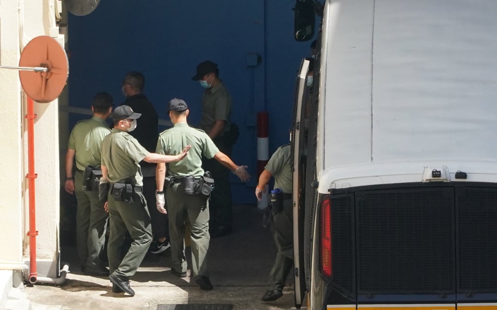 Apple Daily’s former editorial writer, Yeung Ching-kee arrives Lai Chi Kok Reception Centre in 2021. Photo: Felix Wong Apple Daily’s former editorial writer, Yeung Ching-kee arrives Lai Chi Kok Reception Centre in 2021. Photo: Felix Wong