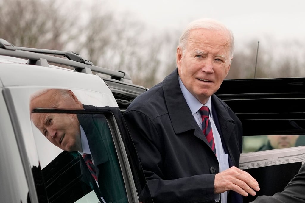 US President Joe Biden in Hagerstown, Maryland, on Tuesday. Photo: AP US President Joe Biden in Hagerstown, Maryland, on Tuesday. Photo: AP