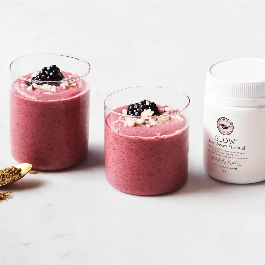 Glow Inner Beauty Essentials, which contains bio-fermented whole food and herbal powder. Photo: Handout Glow Inner Beauty Essentials, which contains bio-fermented whole food and herbal powder. Photo: Handout
