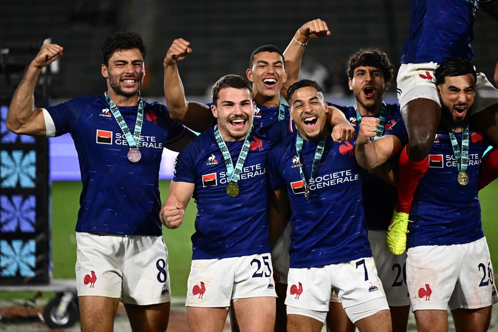 France, winners of the Los Angeles SVNS Series leg, are in a pool with Fiji, Canada and Australia. Photo: AFP