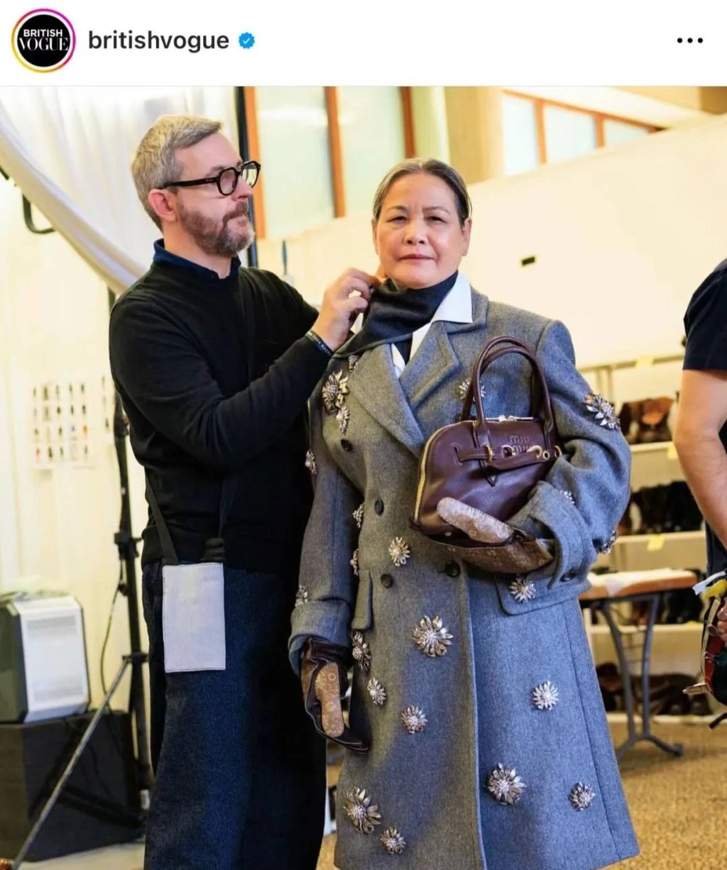 Qin Huilan prepares to strut her stuff alongside international supermodels on the catwalk in Paris. Photo: Instagram/@britishvogue Qin Huilan prepares to strut her stuff alongside international supermodels on the catwalk in Paris. Photo: Instagram/@britishvogue