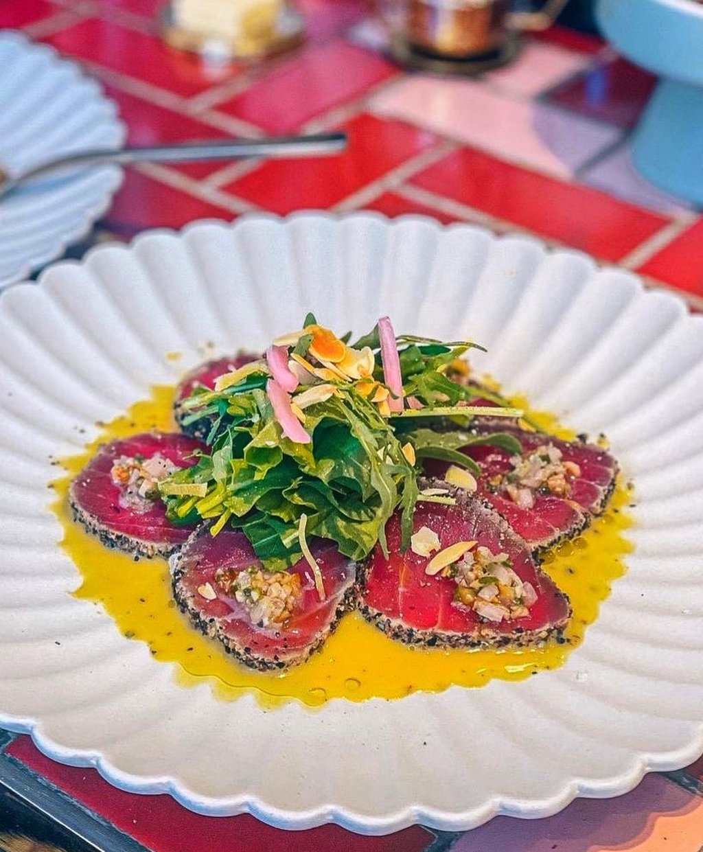 Tuna tataki with orange vinaigrette at Bouillon. Photo: Instagram/@bouillon.hk Tuna tataki with orange vinaigrette at Bouillon. Photo: Instagram/@bouillon.hk