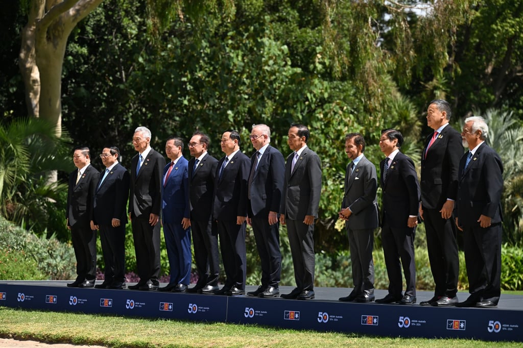 Asean and Australian leaders pose for photos at Government House in Melbourne during the Asean-Australia special summit on March 6. Photo: dpa Asean and Australian leaders pose for photos at Government House in Melbourne during the Asean-Australia special summit on March 6. Photo: dpa