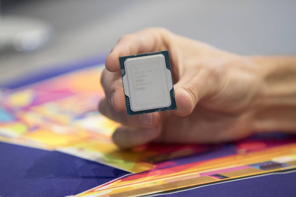 An Intel central processing unit. Photo: Bloomberg An Intel central processing unit. Photo: Bloomberg