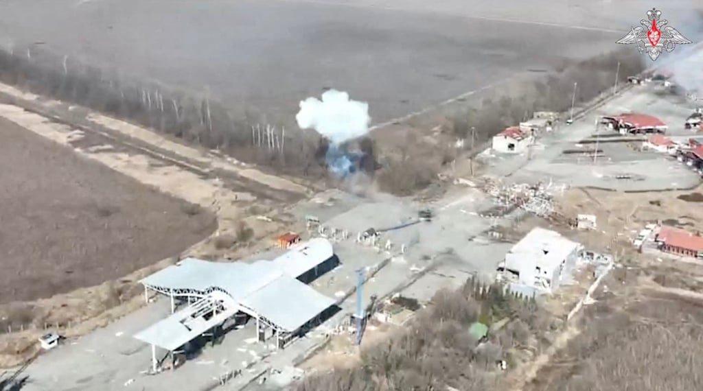 The scene of the attempted incursion at a border crossing between Russia and Ukraine, near the village of Nekhoteevka in the Belgorod Region, Russia. Photo: Russian Defence Ministry via Reuters The scene of the attempted incursion at a border crossing between Russia and Ukraine, near the village of Nekhoteevka in the Belgorod Region, Russia. Photo: Russian Defence Ministry via Reuters