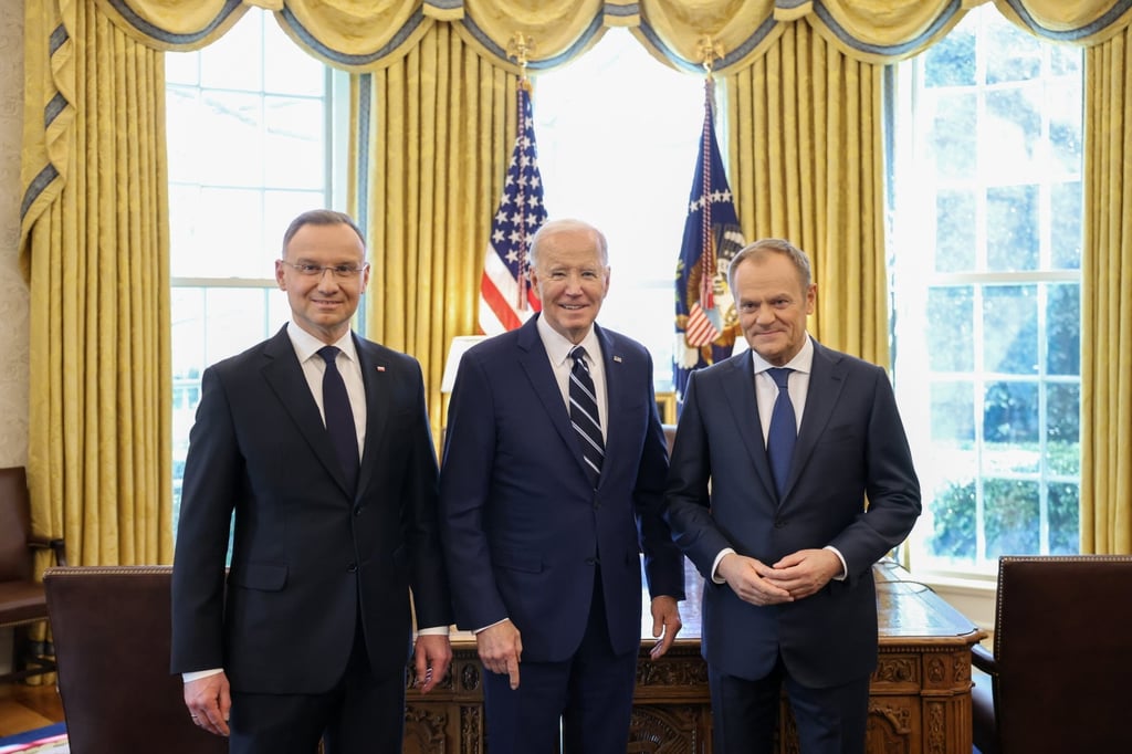 Polish President Andrzej Duda, US President Joe Biden and Polish Prime Donald Tusk. Photo: EPA-EFE