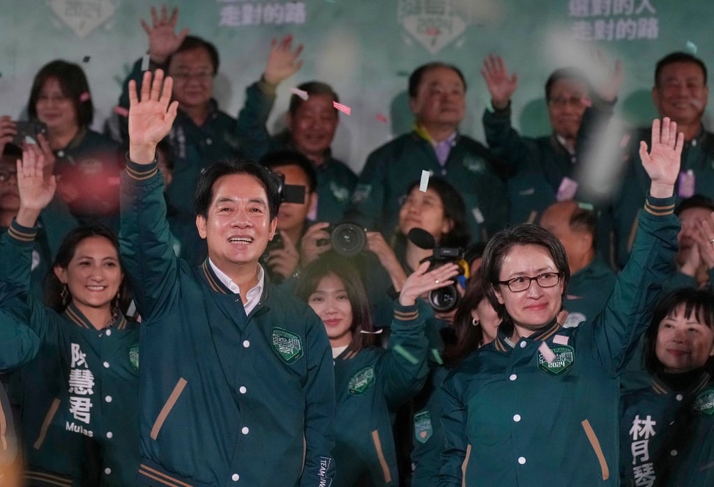William Lai and Hsiao Bi-khim outside the DPP headquarters in Taipei after their election win in January. Photo: Elson Li William Lai and Hsiao Bi-khim outside the DPP headquarters in Taipei after their election win in January. Photo: Elson Li