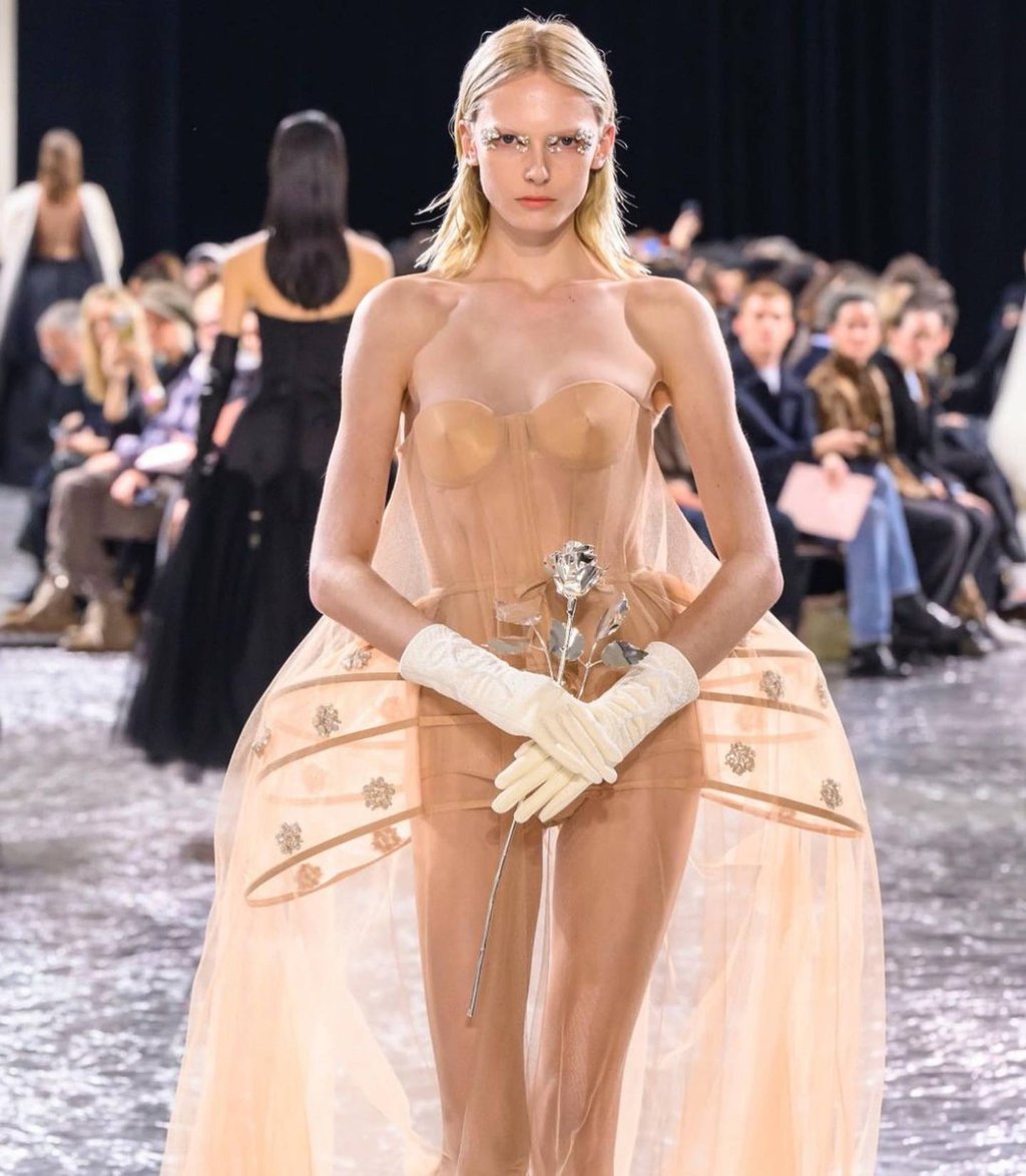 Alex Consani for Jean Paul Gaultier haute couture. Photo: @alexconsani/Instagram Alex Consani for Jean Paul Gaultier haute couture. Photo: @alexconsani/Instagram