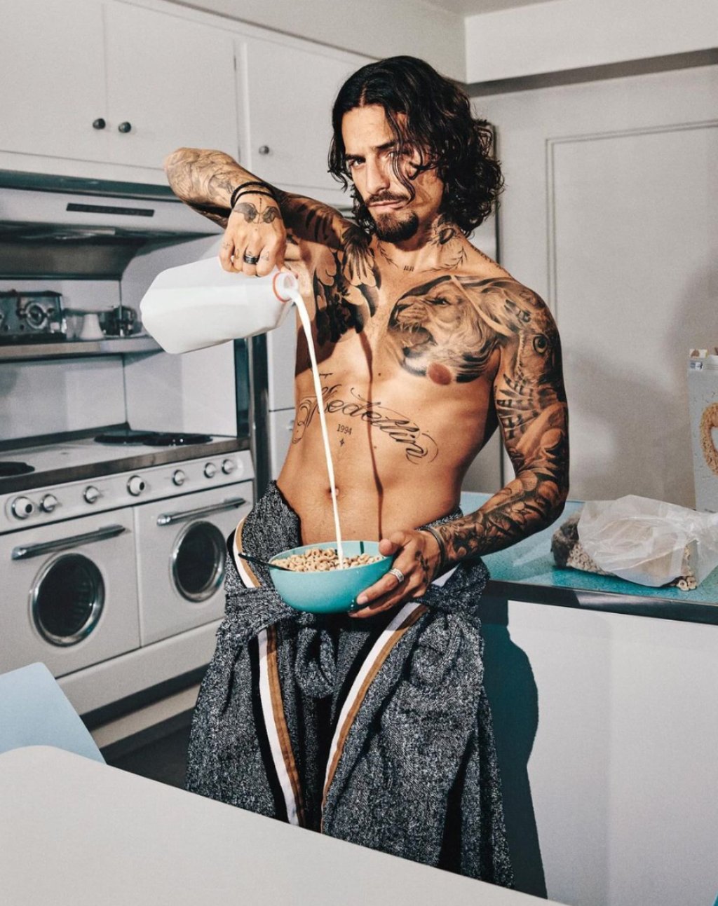 Maluma shows off his tattoos in March’s playgirl cover shoot. Photo: @maluma/Instagram