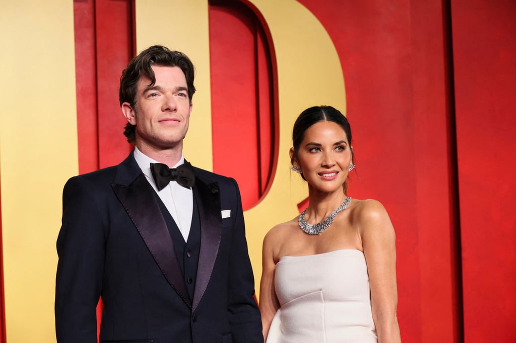 John Mulaney and Olivia Munn arrive at the Vanity Fair Oscar party after the 96th Academy Awards in Beverly Hills, California, on March 10. Photo: Reuters