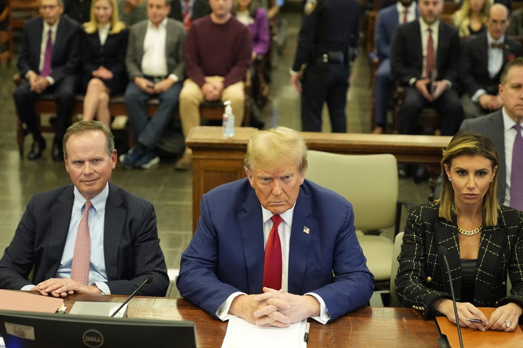 Donald Trump with his lawyers during the civil fraud trial in January. File photo: TNS Donald Trump with his lawyers during the civil fraud trial in January. File photo: TNS