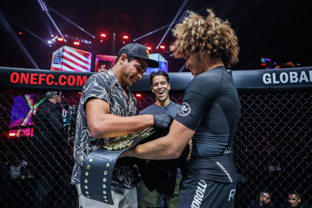Americans Kade Ruotolo (right) and twin brother, Tye, will both be on the card. Photo: ONE Championship. Americans Kade Ruotolo (right) and twin brother, Tye, will both be on the card. Photo: ONE Championship.