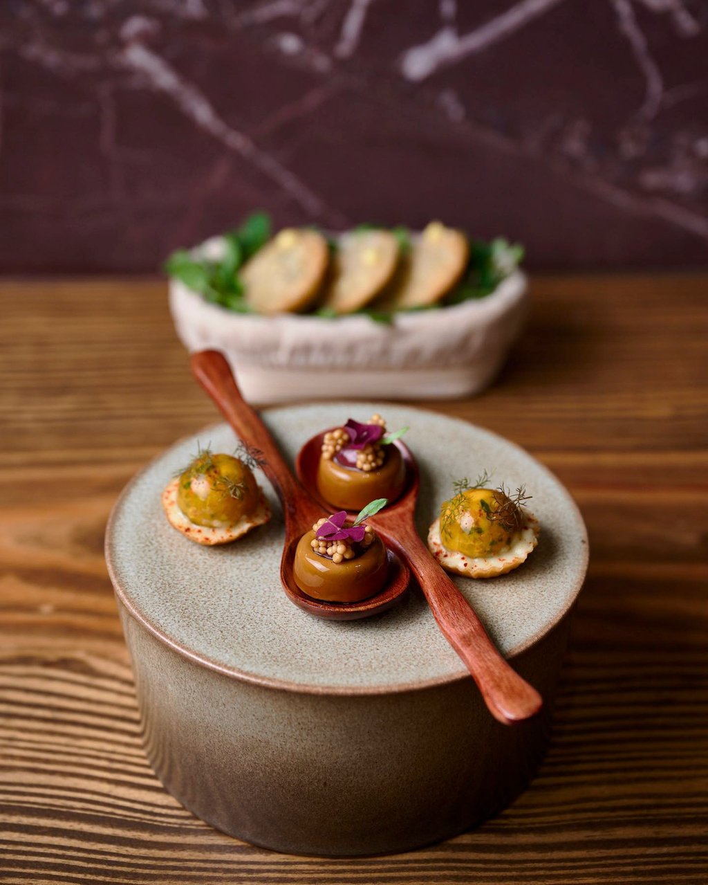 Canapés at Racines. Photo: Instagram/@racines.hk Canapés at Racines. Photo: Instagram/@racines.hk