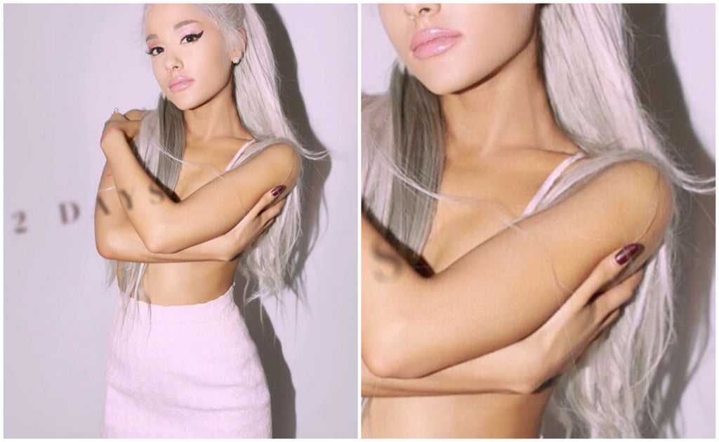 Ariana Grande’s hand is oddly large, flat and disproportionate in this photo. Photo: @arianagrande/Instagram Ariana Grande’s hand is oddly large, flat and disproportionate in this photo. Photo: @arianagrande/Instagram