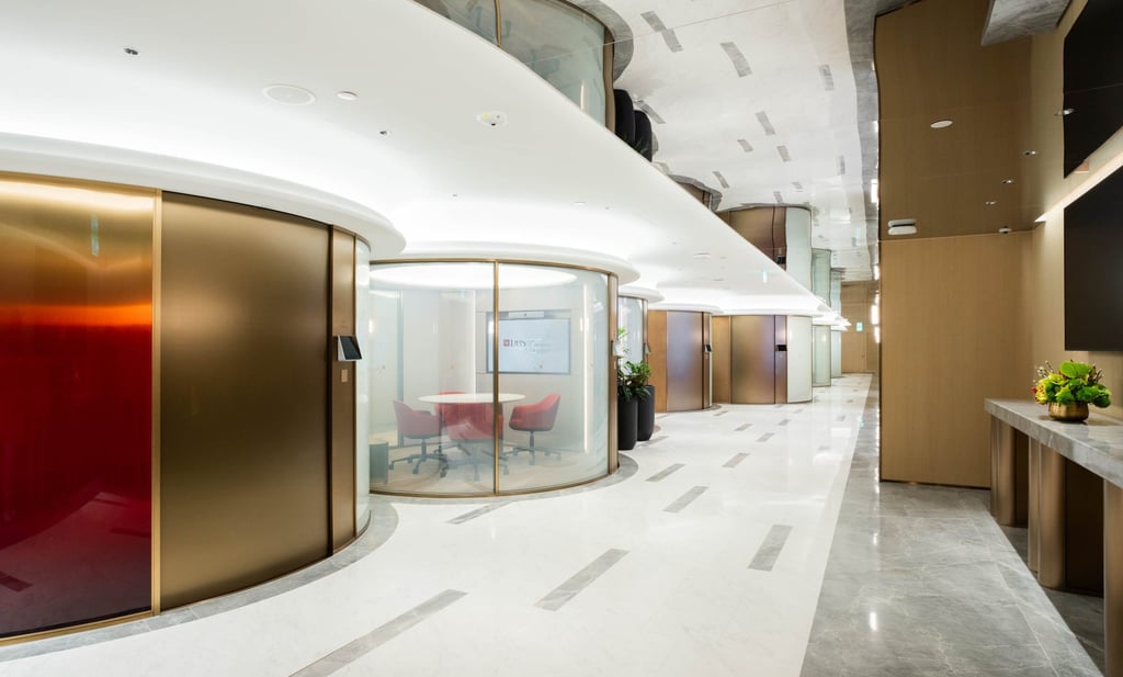 The meeting pods on the upper floor of the new DBS Treasures Centre on Queen’s Road Central.