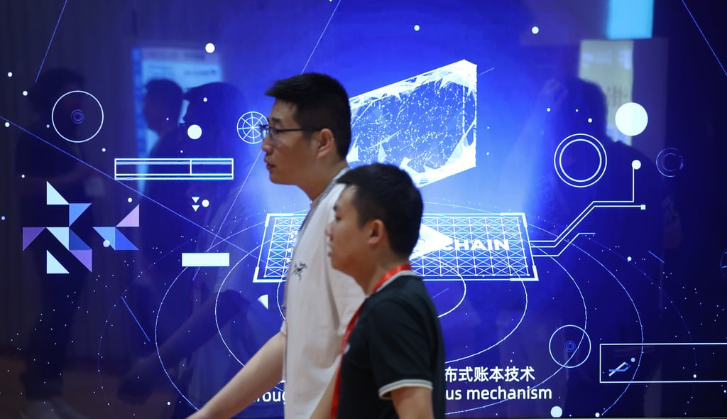 Visitors attend the Web3Hub and Blockchain Labs during the Hong Kong WEB 3 Festival 2023 at the Hong Kong Convention and Exhibition Centre in Wan Chai on April 14, 2023. Photo: Yik Yeung-man