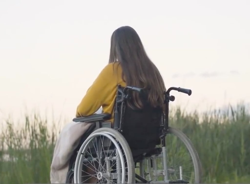 Qian suffered a near-death experience in a traffic accident which left her in a wheelchair. Photo: Weibo