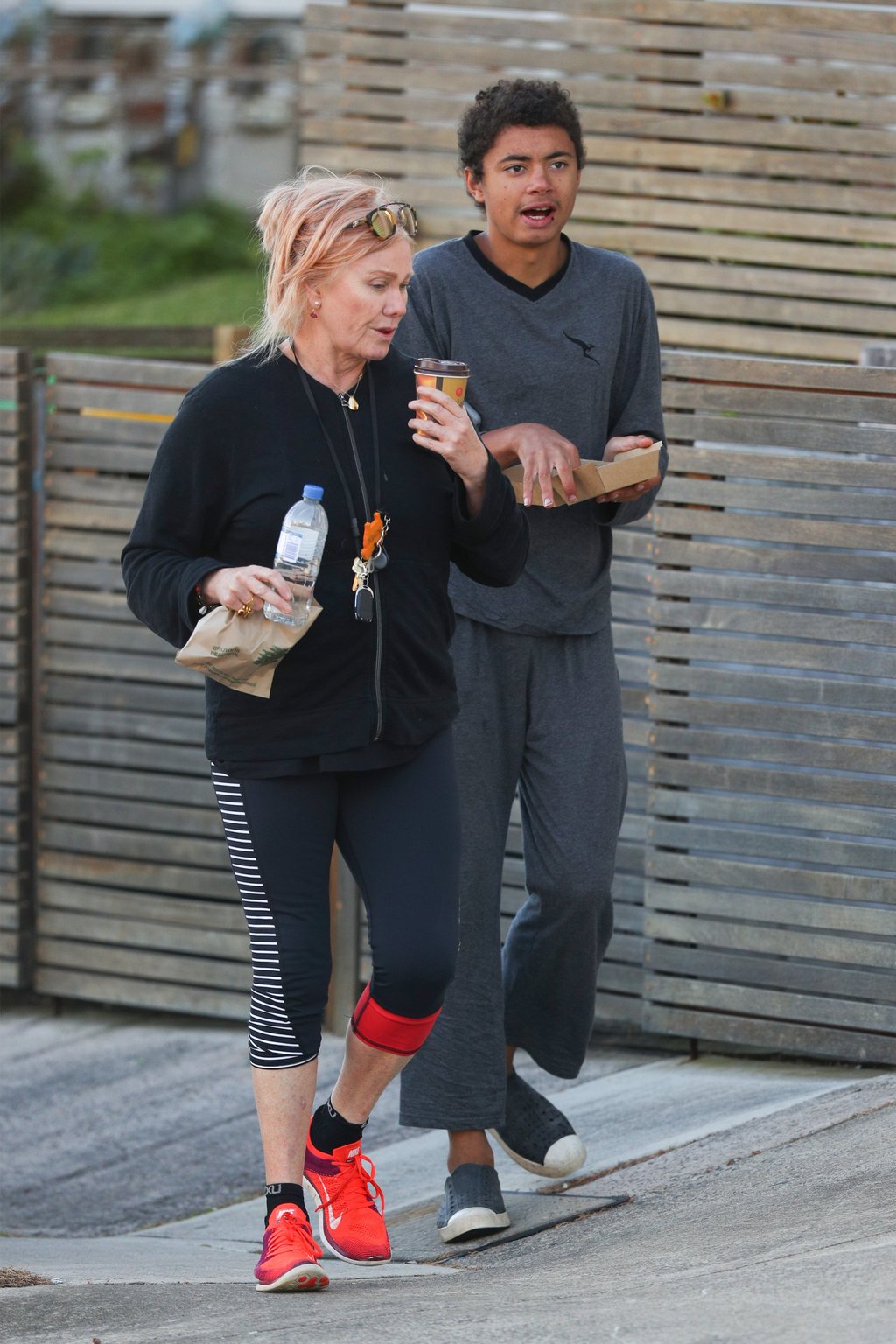 Deborra-Lee Furness is seen with her tall son Oscar Jackman in 2016 in Sydney, Australia. Photo: KHAP/GG/GC Images Deborra-Lee Furness is seen with her tall son Oscar Jackman in 2016 in Sydney, Australia. Photo: KHAP/GG/GC Images