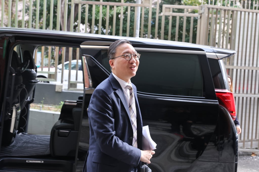 Justice secretary Paul Lam arrives on Sunday for a television interview on the new domestic national security law. Photo: Yik Yeung-man Justice secretary Paul Lam arrives on Sunday for a television interview on the new domestic national security law. Photo: Yik Yeung-man