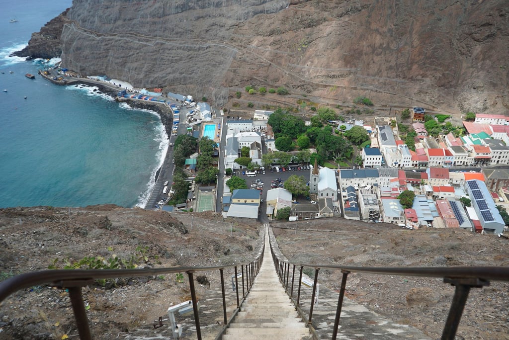 The city of Jamestown on the remote island of St Helena. Some 2,100 tourists visited the island last year, and it is looking to raise that number. Photo: AP The city of Jamestown on the remote island of St Helena. Some 2,100 tourists visited the island last year, and it is looking to raise that number. Photo: AP