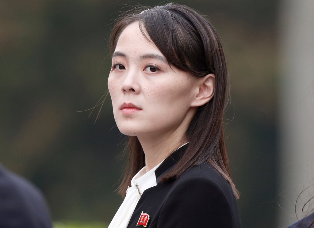 Kim Yo-jong, sister of North Korea’s leader Kim Jong-un, attends a wreath-laying ceremony at Ho Chi Minh Mausoleum in Hanoi in 2019. She sent a rare message of sympathy to Kishida in early January in the wake of the New Year’s Day earthquake that hit central Japan. Photo: AP Kim Yo-jong, sister of North Korea’s leader Kim Jong-un, attends a wreath-laying ceremony at Ho Chi Minh Mausoleum in Hanoi in 2019. She sent a rare message of sympathy to Kishida in early January in the wake of the New Year’s Day earthquake that hit central Japan. Photo: AP