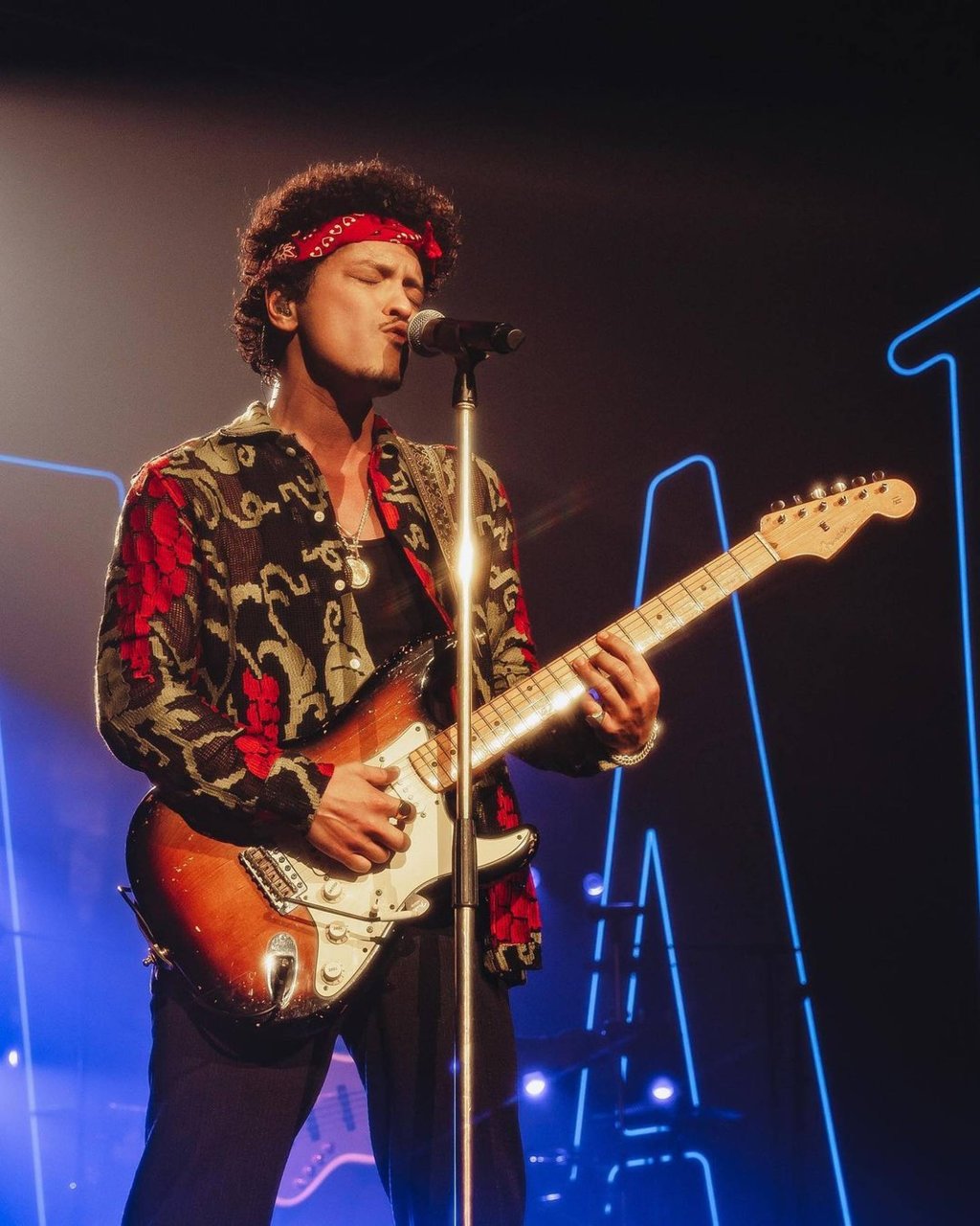 Bruno Mars wowing crowds in January 2023. Photo: @brunomars/Instagram