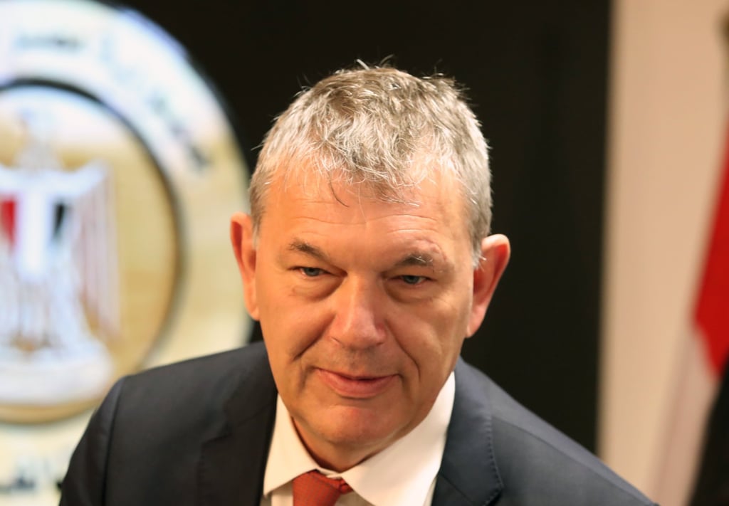 Philippe Lazzarini, commissioner-general of the United Nations Relief and Works Agency for Palestine Refugees in the Near East (UNRWA), in Egypt on Sunday. Photo: EPA-EFE Philippe Lazzarini, commissioner-general of the United Nations Relief and Works Agency for Palestine Refugees in the Near East (UNRWA), in Egypt on Sunday. Photo: EPA-EFE