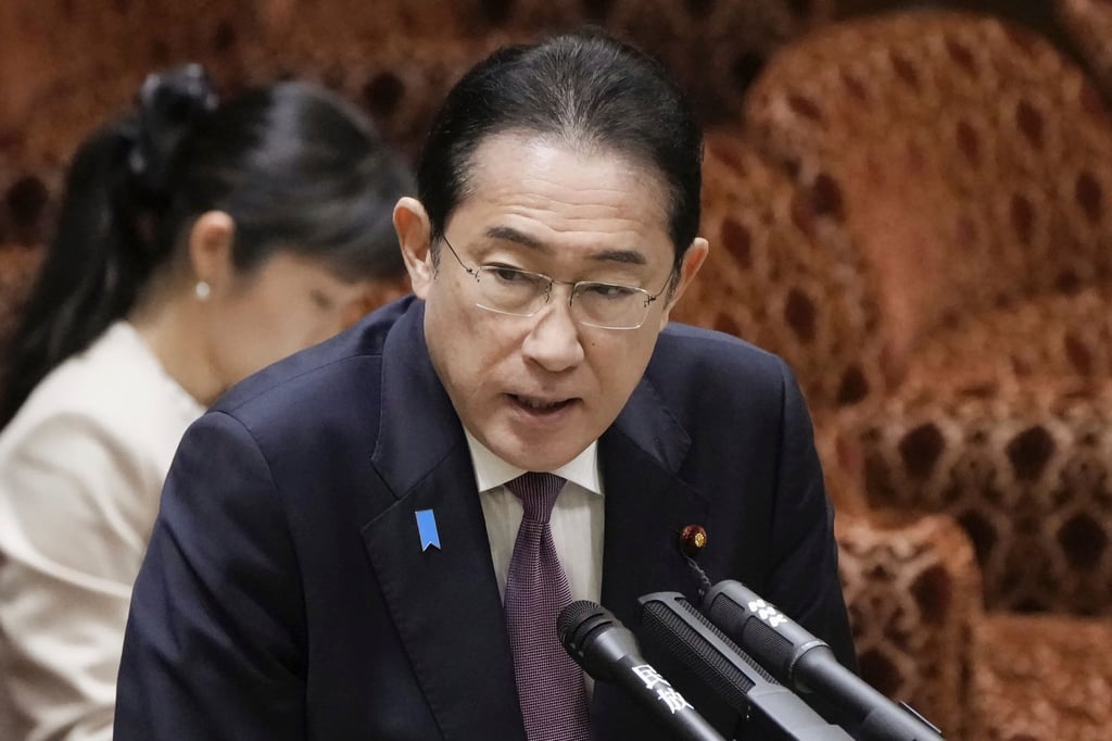 Japanese Prime Minister Fumio Kishida speaks during a parliamentary session of House of Councillors in Tokyo. Kishida has recently expressed a desire to improve ties, which Pyongyang has hinted it is not opposed to. Photo: AP Japanese Prime Minister Fumio Kishida speaks during a parliamentary session of House of Councillors in Tokyo. Kishida has recently expressed a desire to improve ties, which Pyongyang has hinted it is not opposed to. Photo: AP