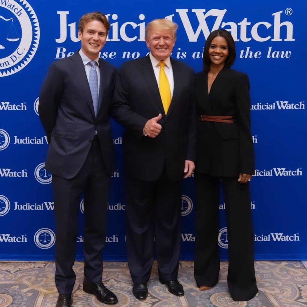 Candace Owens (right) with Donald Trump (centre). Photo: @realcandaceowens/Instagram Candace Owens (right) with Donald Trump (centre). Photo: @realcandaceowens/Instagram