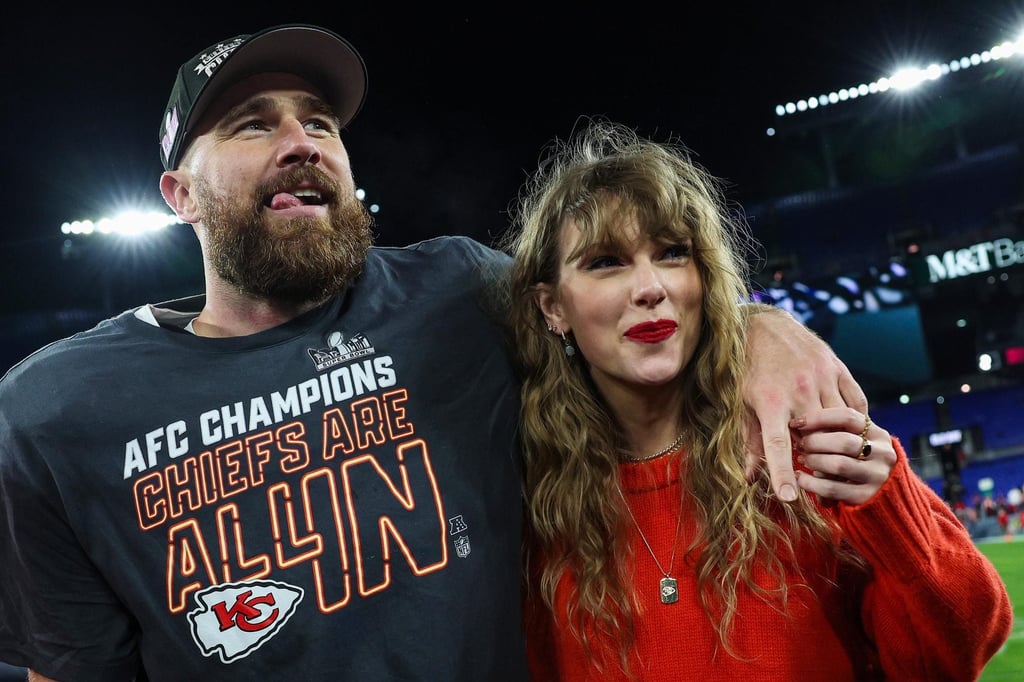 Kansas City Chiefs’ Travis Kelce and Taylor Swift were recently spotted at the gym together in LA. Photo: Getty Images/TNS Kansas City Chiefs’ Travis Kelce and Taylor Swift were recently spotted at the gym together in LA. Photo: Getty Images/TNS