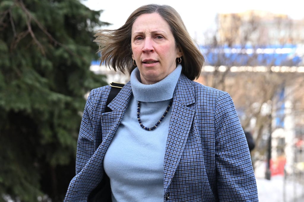 US ambassador to Russia Lynne Tracy arrives at Moscow City Court on Tuesday. Photo: AFP US ambassador to Russia Lynne Tracy arrives at Moscow City Court on Tuesday. Photo: AFP