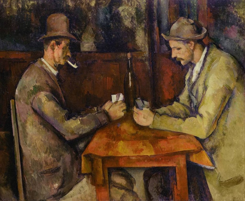 One of five versions of The Card Players created in the 1890s by Paul Cézanne. Photo: @art_leaked/Instagram One of five versions of The Card Players created in the 1890s by Paul Cézanne. Photo: @art_leaked/Instagram