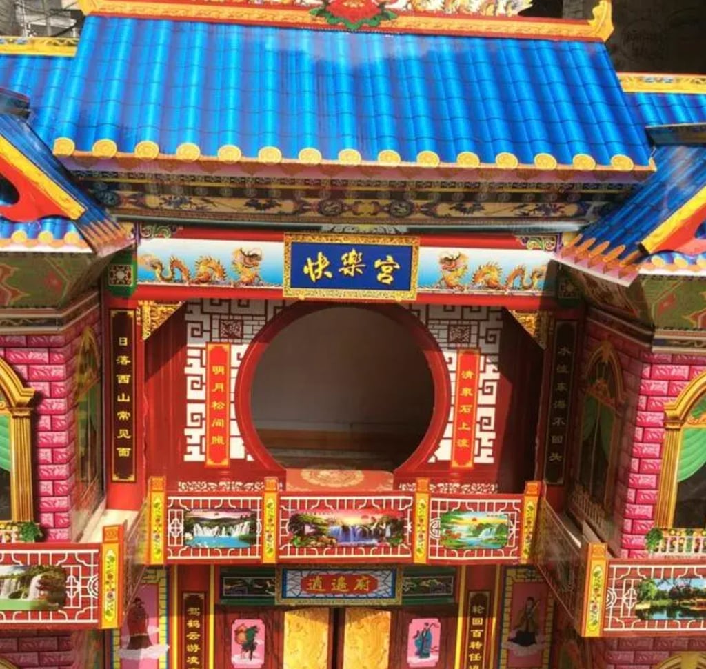 The burning of paper gifts, including houses, is a long-standing Chinese tradition. Photo: Baidu The burning of paper gifts, including houses, is a long-standing Chinese tradition. Photo: Baidu