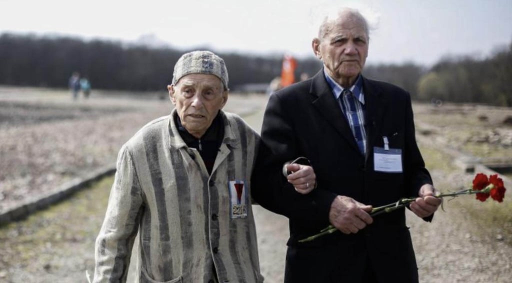 Andrei Iwanowitsch celebrating the 70th anniversary of the liberation of Buchenwald concentration camp, in 2015. Photo: Andrei Iwanowitsch Andrei Iwanowitsch celebrating the 70th anniversary of the liberation of Buchenwald concentration camp, in 2015. Photo: Andrei Iwanowitsch