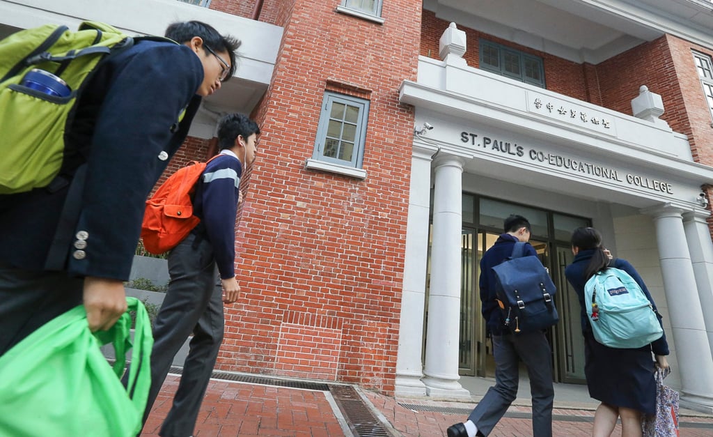 St Paul’s Co-educational College. The school staff had allegedly backed up the pupils’ data onto USB drives, according to a complaint. Photo: Felix Wong