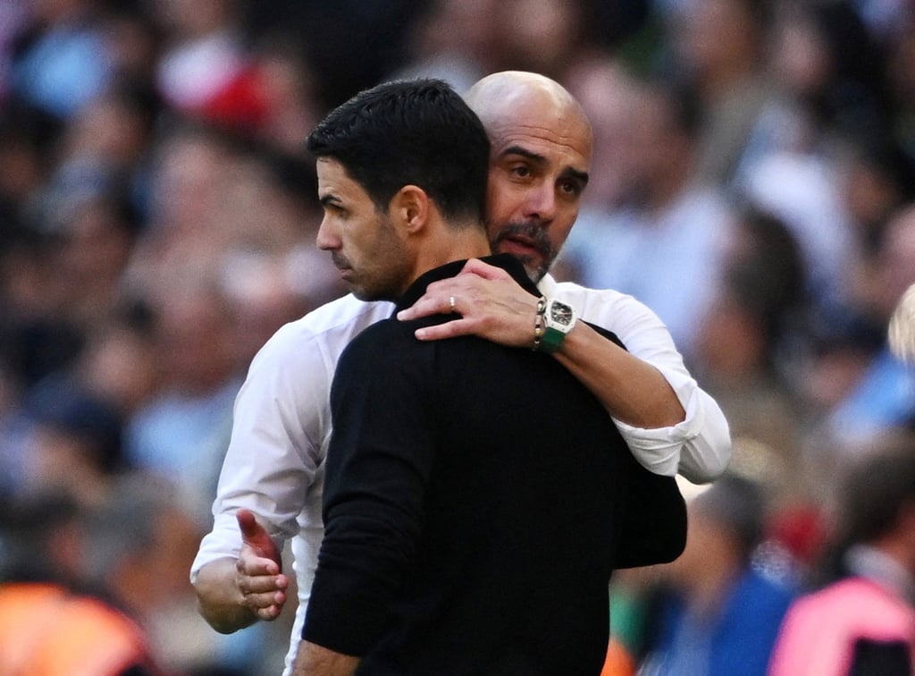 City boss Pep Guardiola will aim to get the better of Arsenal’s Mikel Arteta after two losses this season. Photo: Reuters City boss Pep Guardiola will aim to get the better of Arsenal’s Mikel Arteta after two losses this season. Photo: Reuters