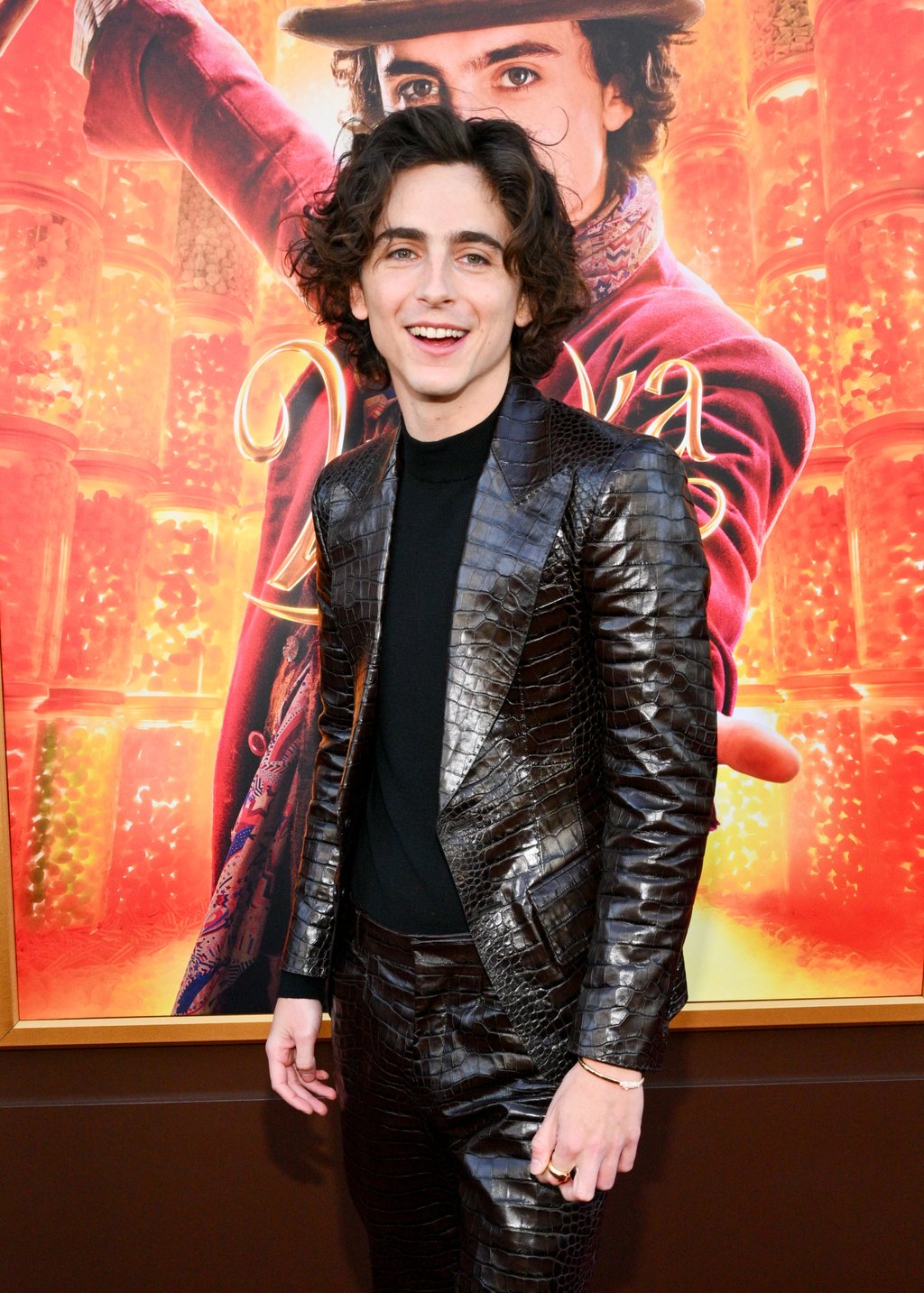 Timothée Chalamet at the premiere for his film Wonka in December. Photo: Variety via Getty Images