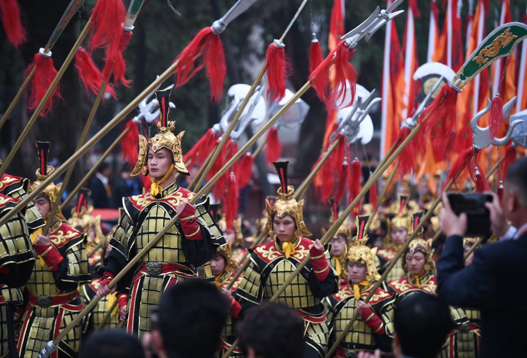 The Shaanxi authorities have raised the profile of the ceremony honouring the Yellow Emperor in recent years to stress the deep roots of Chinese civilisation. Photo: Xinhua