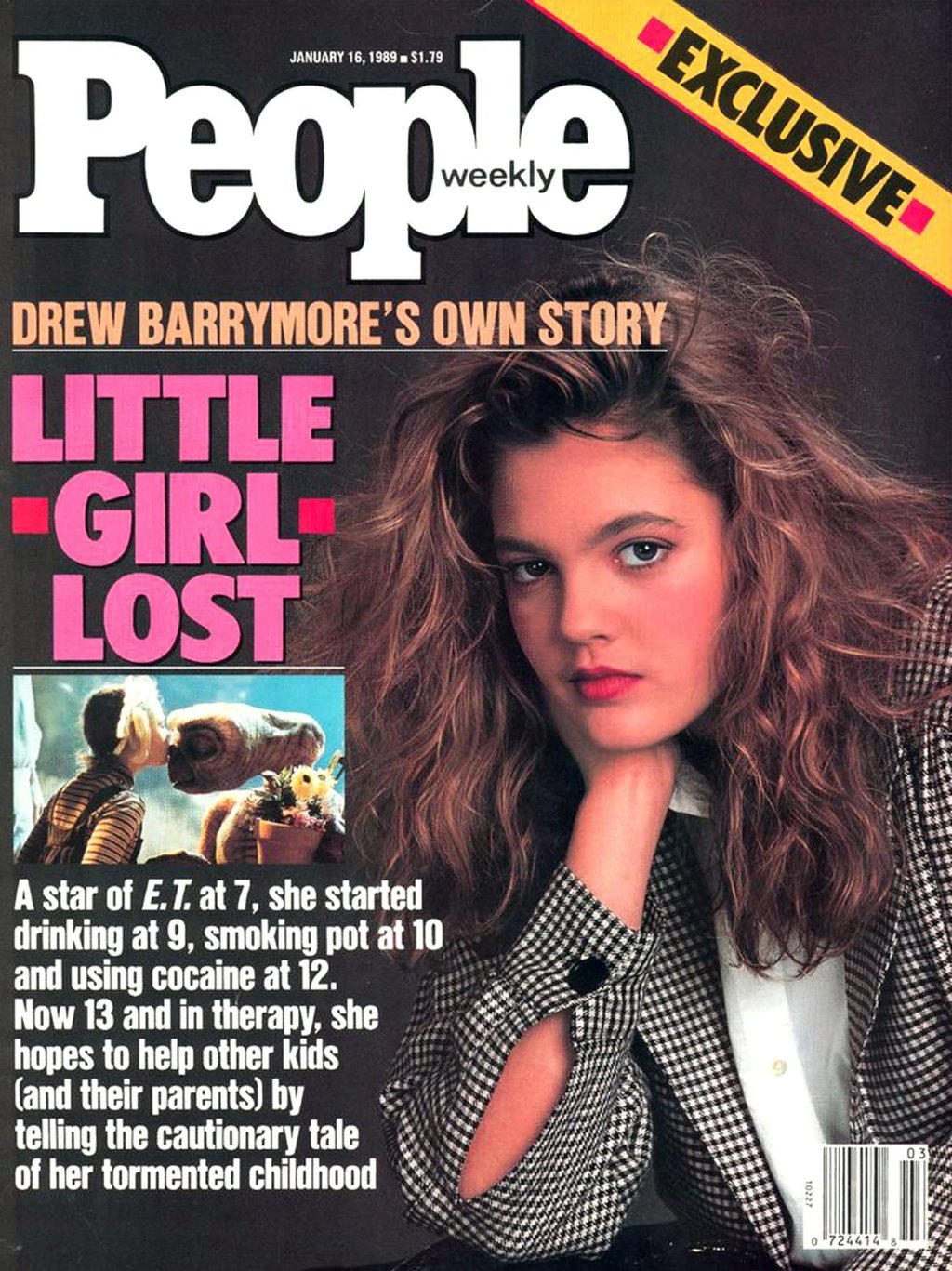 People magazine cover from 1989, featuring Drew Barrymore. Photo: @arttavana/X People magazine cover from 1989, featuring Drew Barrymore. Photo: @arttavana/X