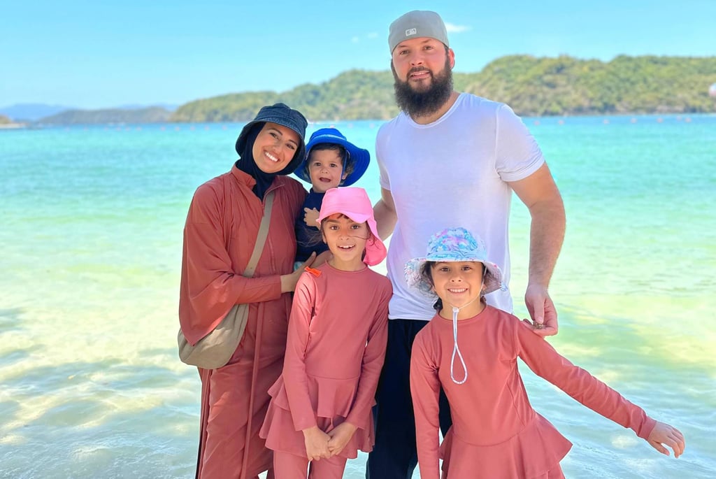 The Saleh family in Langkawi, Malaysia, during an island-hopping excursion in February. Photo: Handout The Saleh family in Langkawi, Malaysia, during an island-hopping excursion in February. Photo: Handout