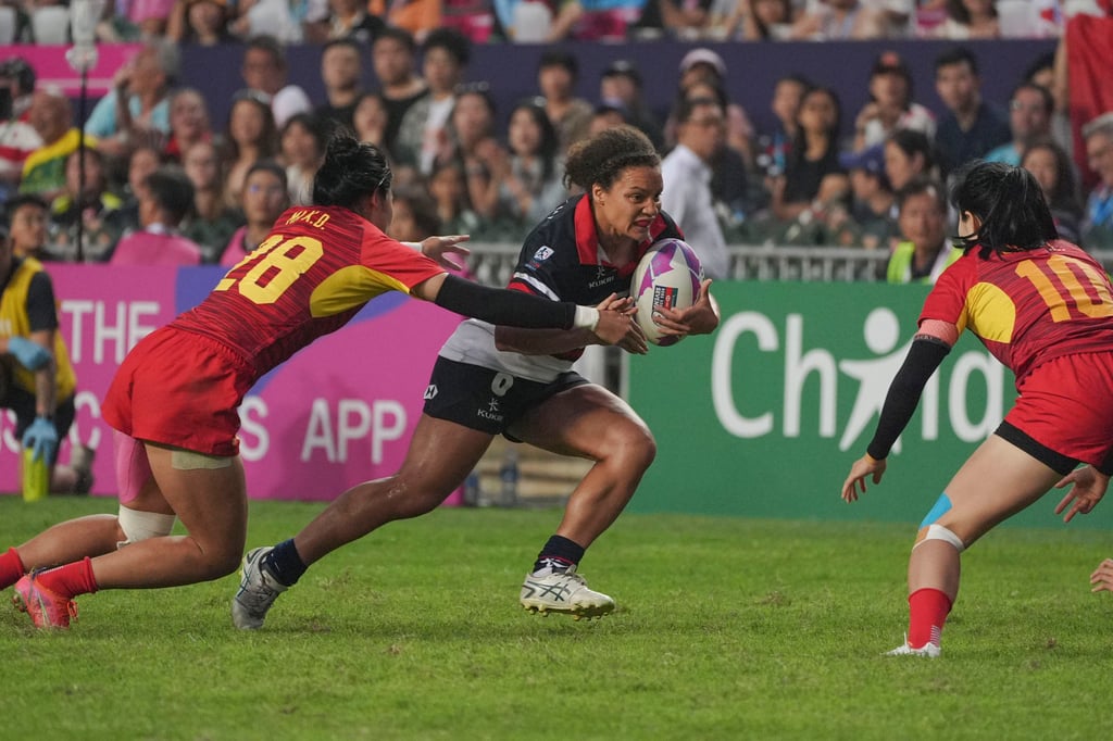 Olson-Thorne was making her 50th Hong Kong appearance in the 19-12 success against China. Photo: Eugene Lee