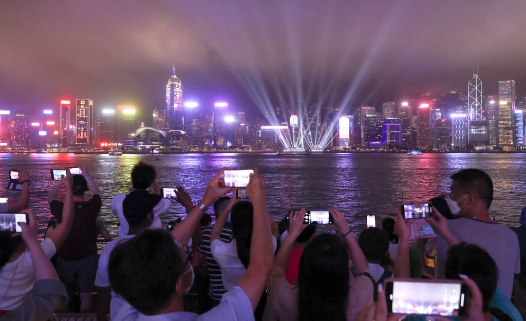 An earlier Symphony of Lights show at Victoria Harbour. Photo: Dickson Lee An earlier Symphony of Lights show at Victoria Harbour. Photo: Dickson Lee