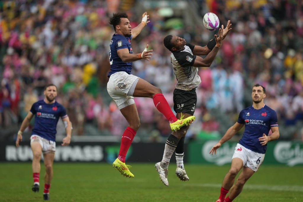 Jordan Sepho scored France’s final try in their quarter-final victory over Spain. Photo: Elson Li