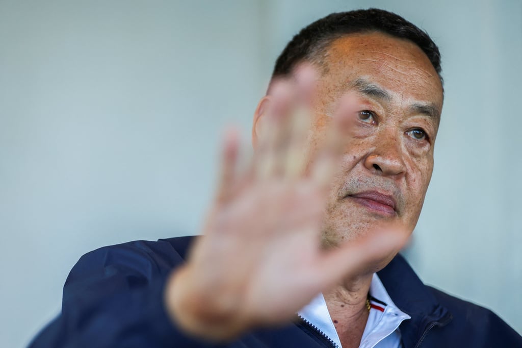 Thailand’s Prime Minister Srettha Thavisin gestures during an interview in Koh Samui, Surat Thani province, on Sunday. Photo: Reuters