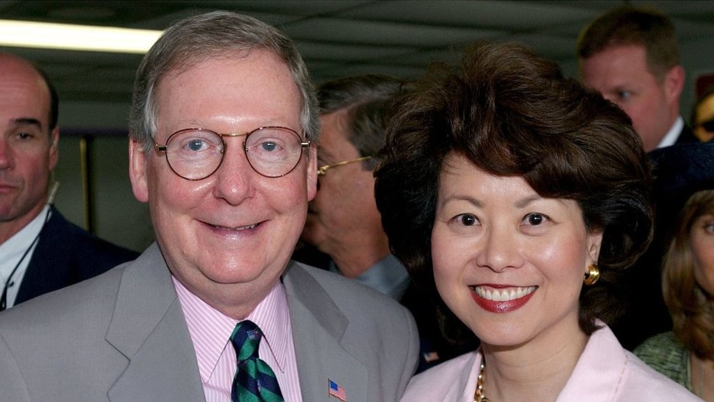 Mitch McConnell and Elaine Chao in a post on X shared in March 2021. Photo: @Bigjak777/X Mitch McConnell and Elaine Chao in a post on X shared in March 2021. Photo: @Bigjak777/X