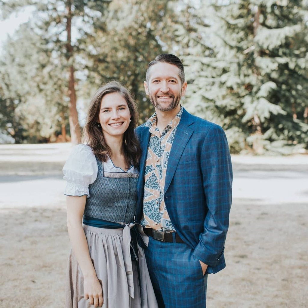 Amanda Knox’s husband is author Christopher Robinson, who co-wrote the novel War of the Encyclopaedists. Photo: @amamaknox/Instagram