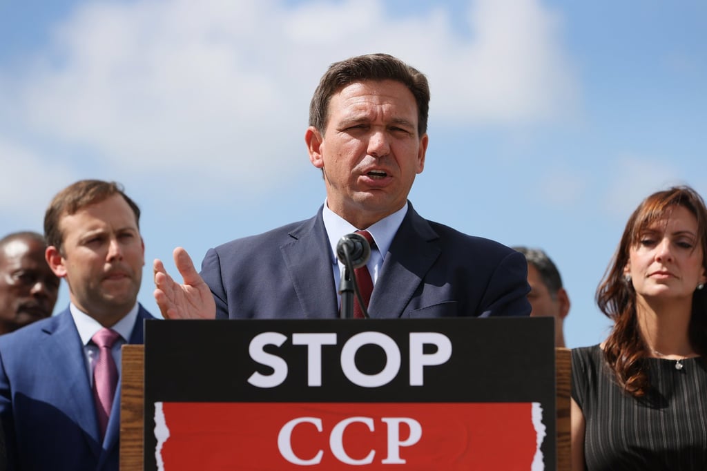 Governor Ron DeSantis of Florida, a Republican, signed the legislation into law last year. Photo: Getty Images Governor Ron DeSantis of Florida, a Republican, signed the legislation into law last year. Photo: Getty Images