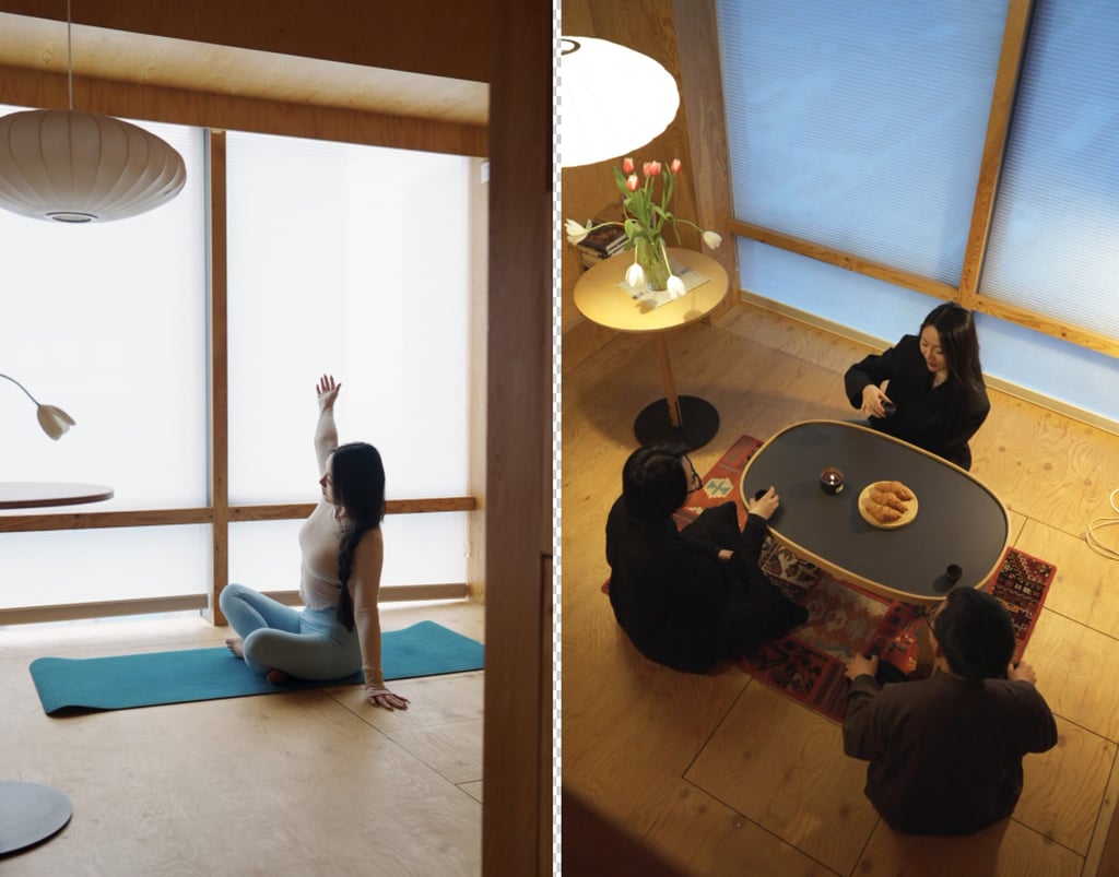 The tiny living space gives Gong solitude and a place to be alone together with friends. Photo: Weibo The tiny living space gives Gong solitude and a place to be alone together with friends. Photo: Weibo